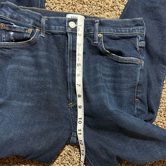 Agolde High Rise Slim Dark Wash Jeans in Cabana Size 27 - Picture 9 of 12